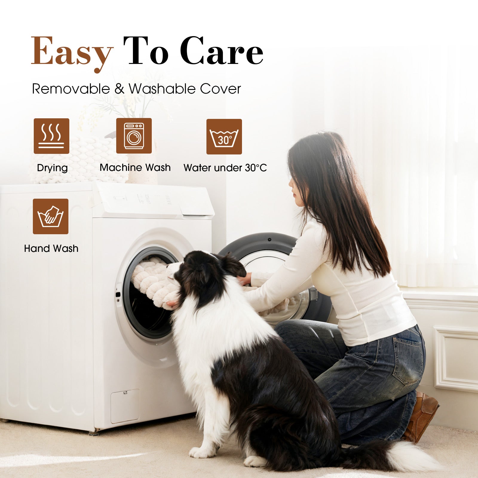 Orthopedic Dog Bed for Large Dogs with Waterproof Lining